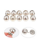  10 Pcs No-seam Buttons Women's Miss Pearl for Shirts Clothes Snap