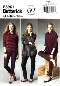 Butterick 5961 ~ Misses' Top und Hose ~ sehr locker sitzendes Oberteil ~ tailliert tapered - Bild 1 von 4