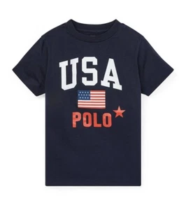 NEW Nwt Ralph Lauren Boys POLO Summer USA American Flag Tee T-Shirt 5 $22.50 - Picture 1 of 2