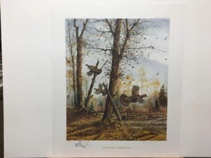 David Hagerbaumer indischer Sommer gerüschter Hagebutte signiert & #23 Remarque Kunstdruck - Bild 1 von 2