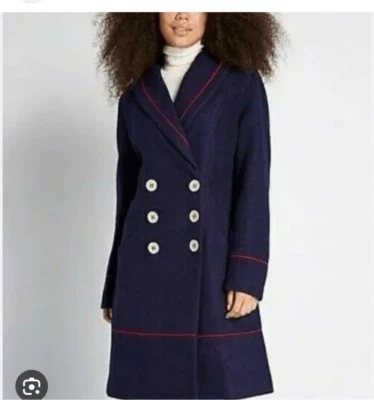 ModCloth Royal Monk Nautical Navy Madeline Coat sz 2X /18 NWT - Image 1 of 4