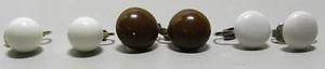 Menge 3 Paar Markenlos Vintage Runde Knopf Stil Clip On Ohrringe - Bild 1 von 3