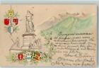 10356182 - Solothurn Hevetia Denkmal Wappen Ort lt. Stempel Solothurn Stadt 1902