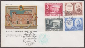 VATICANO Sc # 223-6 FDC - 500º ANN de CAPRINICA COLLEGE, SEMINARIO MÁS ANTIGUO - Imagen 1 de 1