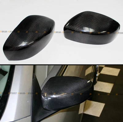 PAR DE CUBIERTAS DE ESPEJO RETROVISOR COMPLEMENTARIAS DIRECTAS DE FIBRA DE CARBONO PARA 09-15 INFINITI G25 G37 Q40 Q60 Foto 1 de 3