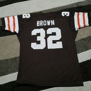 JIM BROWN #32 1964 NFL 1957-1965 FULLBACK CLEVELAND BROWNS THROWBACK JERSEY