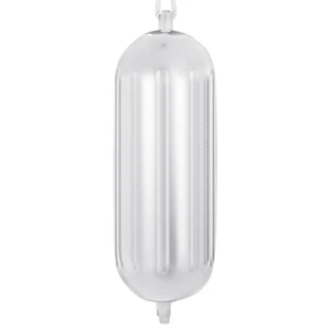 4 New Ribbed 8.5" X 27" Boat Fenders - Vinyl Bumper Dock Shield Protection (Whit - Picture 1 of 11