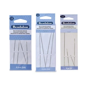 Beadalon® Großes Auge Nadeln für Perlen 4 Stücke * Wählen Länge - Picture 1 of 4