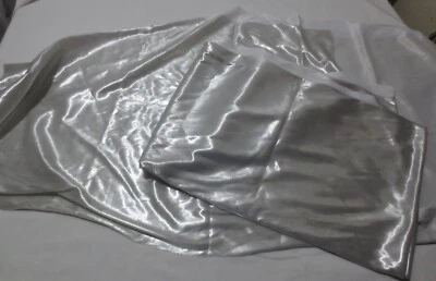Silver Shiny Sheer Stretch fabric - Image 1 of 4