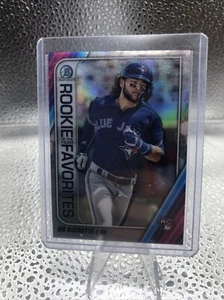2020 Bowman Chrome "rookie favorites" BO BICHETTE rc REFRACTOR - Picture 1 of 2