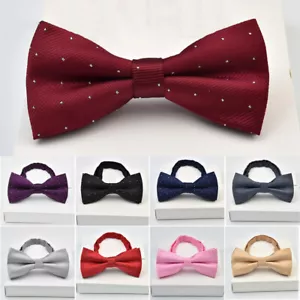 Men's Classic Polka Dots Pre-tied Bow Tie Business Wedding Party Necktie Bowties - Picture 1 of 10