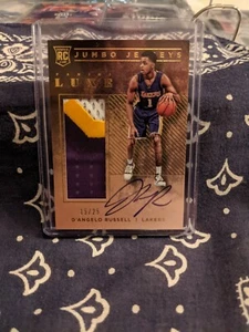 D'angelo Russell AUTO/RELIC ROOKIE! AMAZING CARD! Panini Luxe! - Picture 1 of 4