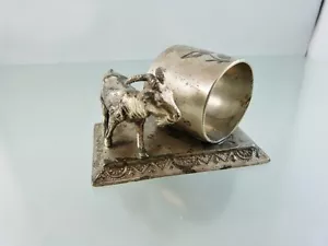BILLY GOAT FIGURAL SILVERPLATE NAPKIN RING # 181 BY KNICKERBOCKER MFG. CO - Picture 1 of 1