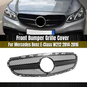 For 2014-2016 2015 Benz E-Class W212 Front Grille Grill Body Kit Glossy BLK - Picture 1 of 8