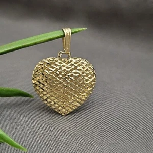 585 er Gold Herz Anhänger durchbrochen 14 Karat Kettenanhänger Ohne KETTE - Bild 1 von 7