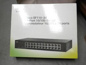 Cisco SF110-24 24-Port 10/100 Desktop Rack-Mountable Switch network - Picture 1 of 2