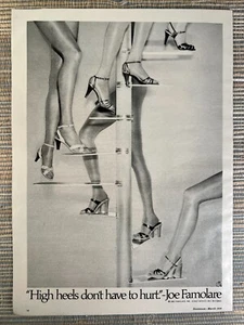 Joe Famolare High Heel Shoe Legs Wendeltreppe New York 1980 Vintage Print Ad - Bild 1 von 1