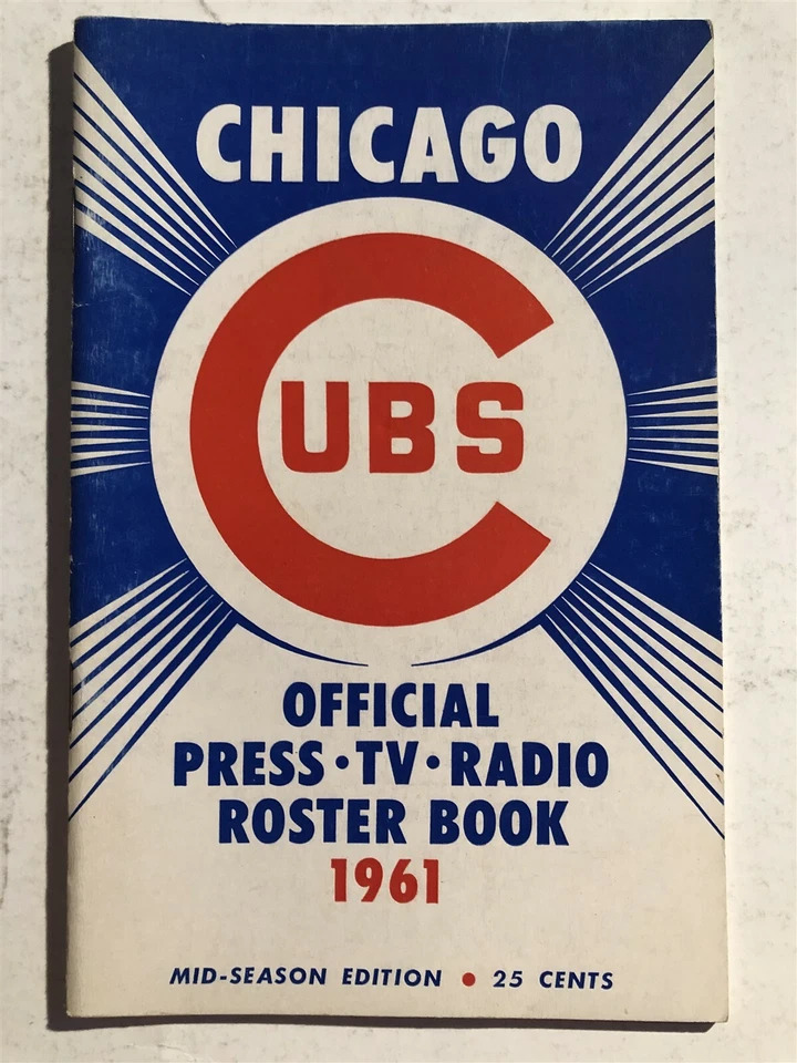 1961 CHICAGO CUBS Media Guide Yearbook ERNIE BANKS Mid Season Edition RON SANTO - Image 1 of 4