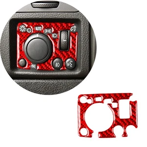 For Hummer H3 2006-10 Car Headlight Control Switch Button Cover Red Carbon Fiber - Picture 1 of 15