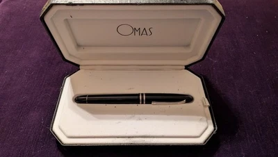 Pluma Estilográfica Omas Negra Sin Usar En Caja Foto 1 de 4