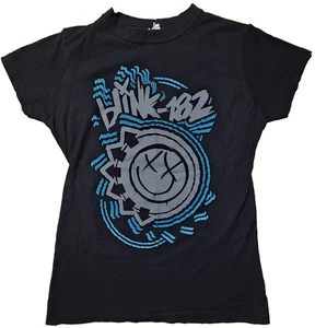Camicia Blink-182 Fascia 6 Frecce Faccia Sorridente Blu Grigio Logo Donna Piccola Retrò - Foto 1 di 7