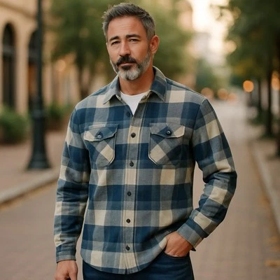 Freedom Foundry Mens XL Sherpa Lined Fleece Jacket Plaid Long Sleeve Polyester - Image 1 of 4