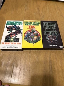 Teenage Mutant Turtles 2,3 And The Movie VHS - Tested/Clean! 3 Titles! - Picture 1 of 9
