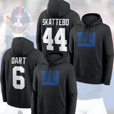 GILDAN HOT! Jaxson Dart & Cam Skattebo New York Giants 2025 Player Name & Number Hoodie