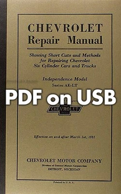 Conjunto manual de reparo Chevrolet 1929-1933 PDF em USB serviço de loja de carros e caminhões - Imagem 1 de 4
