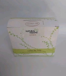 NATURAL VISIONS Haferflocken Luxus Seife KOKOSNUSS LIMETTE (Box mit 12 Riegeln, je 3 Unzen) - Bild 1 von 6