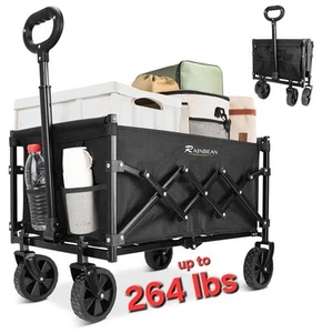 Wagons Carts Foldable - Collapsible with Wheels Utility, Holds Up To 264 Lbs - Picture 1 of 6