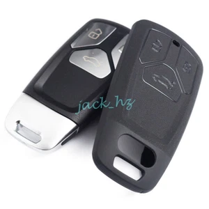 Matte Black Car Key Fob Cover Case Holder For Audi A4 B9 Q5 3 Buttons Accessory - Picture 1 of 7