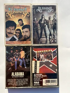 ALABAMA 4 CASSETTE TAPE LOT MOUNTAIN MUSIC, 40 HOUR WEEK, LIVE & IN PICTURES - Picture 1 of 12