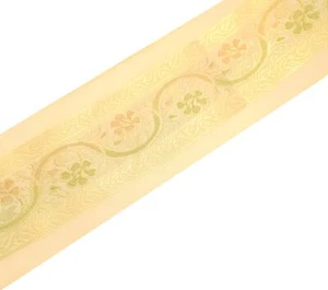 Sushila Vintage Sari Border Cream Floral Zari Brocade Swing Trim 3 Yard Lace - Picture 1 of 4