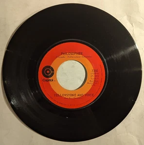 YELLOWSTONE AND VOICE -PHILOSOPHER- 1973 MEXICAN 7" SINGLE, PAPER SLEEVE - Imagen 1 de 3