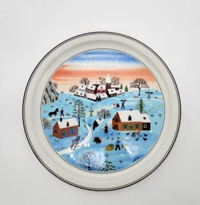 Vintage Villeroy & Boch The Four Seasons #4 Winter Collector Wandbehang Teller - Bild 1 von 4