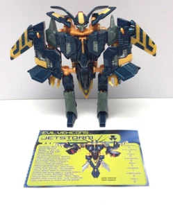 JETSTORM JET FIGHTER TRANSFORMER from Evil Vehicons Hasbro w/ file card - Picture 1 of 3
