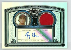 Jay Bruce 2005 Bowman Sterling Auto Rookie Patch Relikt Refraktor #D/199 Rottöne Menge - Bild 1 von 2