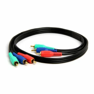 3 Fuß - Video/Audio 3 Cinch gebündelte Kabel für Component Video KOSTENLOSER VERSAND - Bild 1 von 2