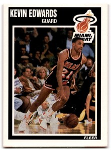 1989-90 Fleer Kevin Edwards Rookie Miami Heat #81