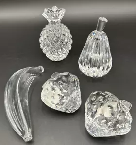 5 pc Bleikristall Lead Crystal Beyer Fruit Lot - Picture 1 of 17