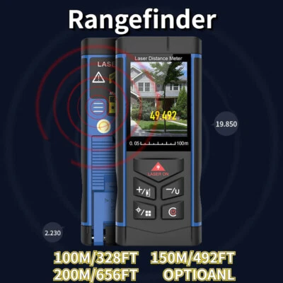 Finder Rangefinder View Laser Distance Meter Digital Range Measuring W/ Camera - Image 1 of 4