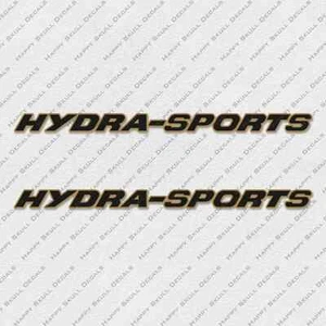 2 calcomanías gráficas de alta calidad para HYDRA SPORTS BOAT negro/dorado 28" de largo - Imagen 1 de 3