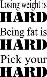 Abnehmen ist schwer...- Fitness, Bewegung, Training gesund Vinyl Wandtattoo - Bild 1 von 4