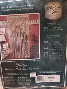 Heritage Lace Ecru Windsor Panel 60" x 63" - 8200E-6063 - Made in the USA - Picture 1 of 2