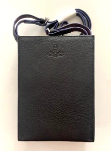 Vivienne Westwood Shoulder Bag Crossbody Black Orb Logo Adjustable Strap - Picture 1 of 5