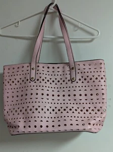 Rosa Laserperforation Handtasche/Strandtasche/Schultertasche/Beuteltasche 10"x15" - Bild 1 von 8
