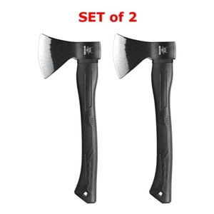 (SET of 2) 15" Hatchet Tomahawk Throwing Axe Camping Outdoor Non-Slip Survival - Picture 1 of 6
