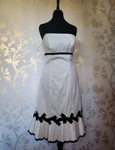 COAST Black And White Cocktail Party Dress Size 8 - Picture 1 of 3