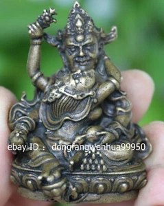 Tibet Tantrism Buddhism Old Copper Bronze Happy Buddha Art Small Statue G2013 - Picture 1 of 7